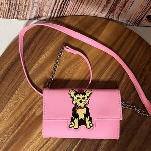 Marc Tetro Pink Crossbody Bag with Dog Design